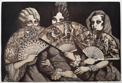 Frank Vernon Martin (1921-2005) - Signed Etching - Fans - 4/50