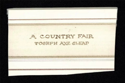 Joseph Axe Sleap (1808-1859) - Watercolour Painting - A Country Fair 1837