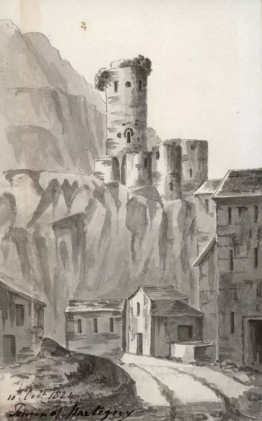 Elizabeth Campbell (1783-1861) Watercolour Painting - Martigny, Switzerland 1824