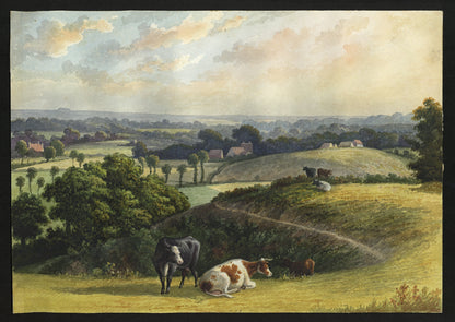 William Hubbard (1804-1870) Watercolour Painting Mendoza's Hole Bexleyheath Kent