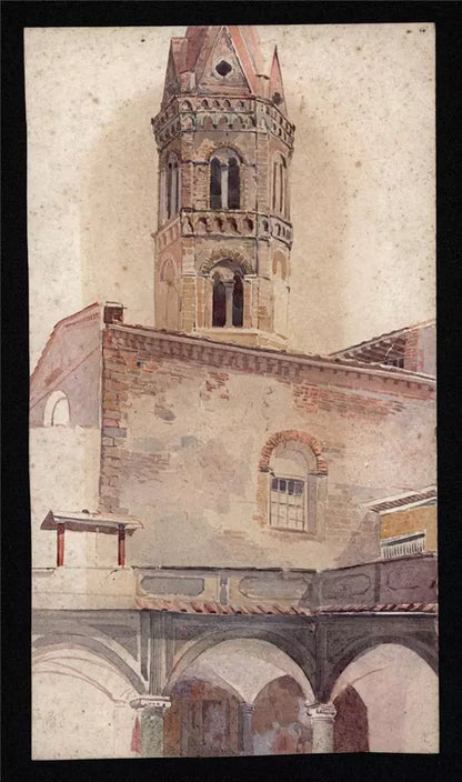 Thomas William Fripp (1864-1931) Watercolour Painting - Florence Italy