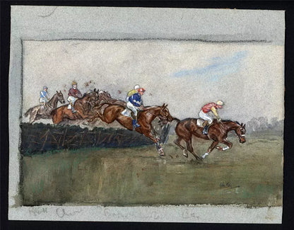 John Gregory King (b.1929) - Watercolour Painting - Horse Racing Scene