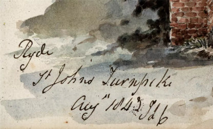Sir James Lillyman Caldwell (1770-1863) Watercolour Painting - St. John's Turnpike, Ryde, Isle of Wight 1843