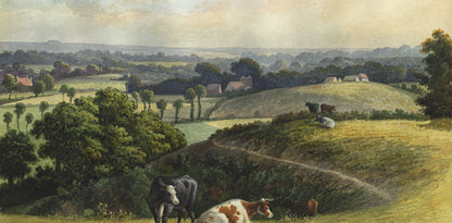William Hubbard (1804-1870) Watercolour Painting Mendoza's Hole Bexleyheath Kent