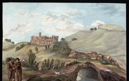 Elizabeth Campbell (1783-1861) Watercolour Painting - Licenza Italy 1826