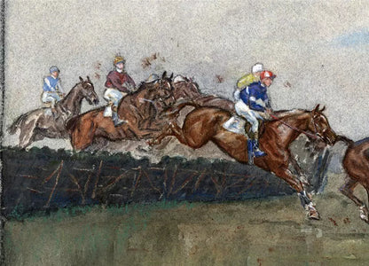 John Gregory King (b.1929) - Watercolour Painting - Horse Racing Scene