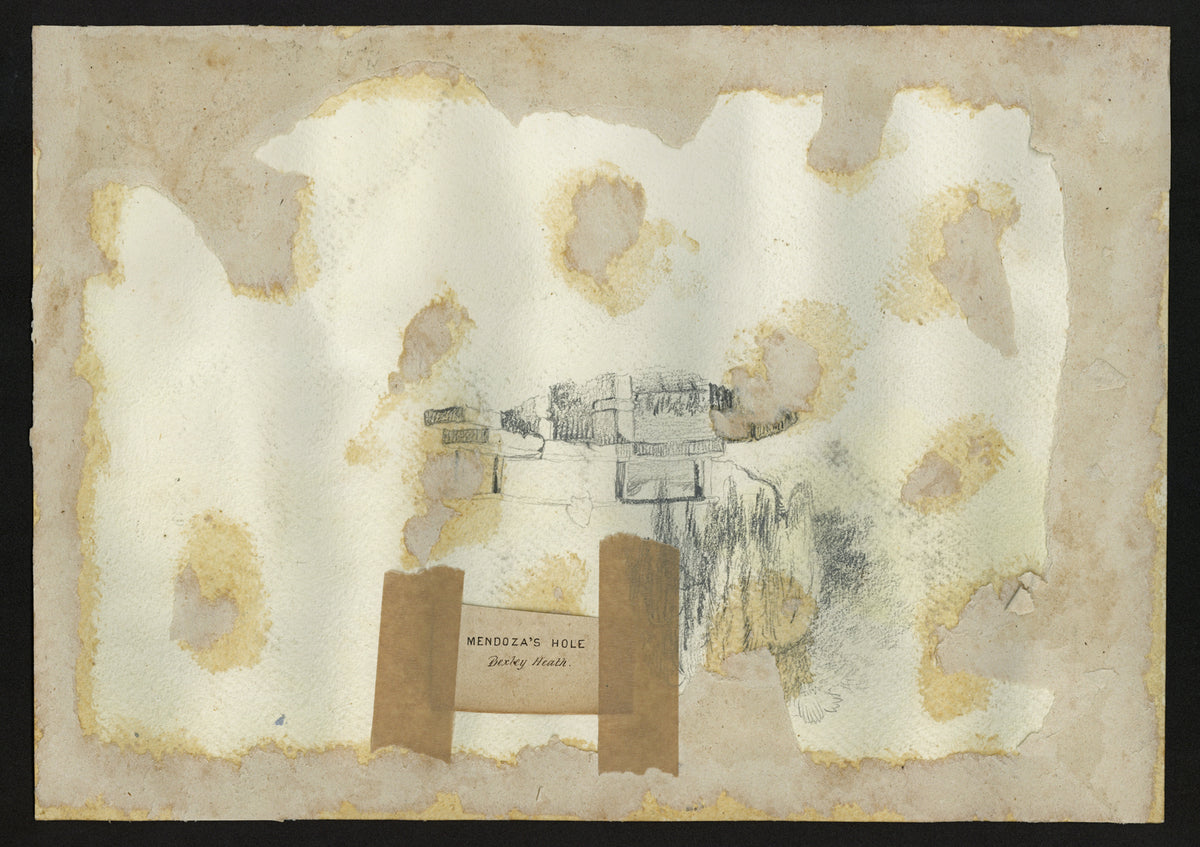 William Hubbard (1804-1870) Watercolour Painting Mendoza's Hole Bexleyheath Kent