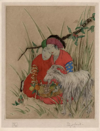 Elyse Ashe Lord (1900-1971) - Signed Etching - The White Goat - 73/100