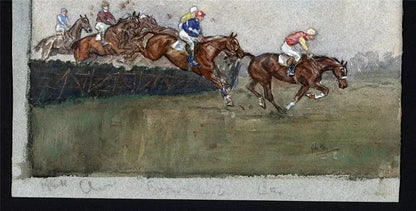 John Gregory King (b.1929) - Watercolour Painting - Horse Racing Scene