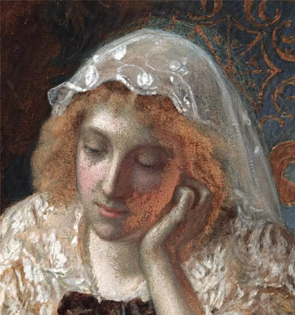 Frank Nowlan (1835-1919) Watercolour Painting - Portrait Of A Lady