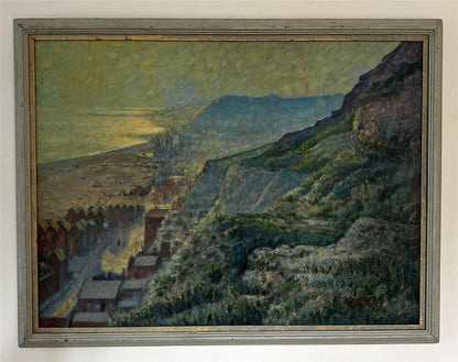 Charles F. Humphrey Oil Painting On Board - East Cliff Hastings Sussex1