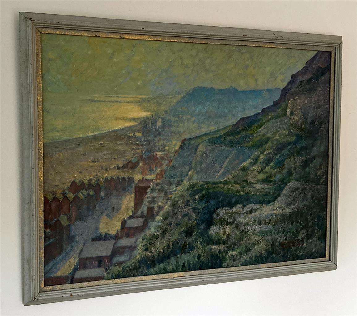 Charles F. Humphrey Oil Painting On Board - East Cliff Hastings Sussex3