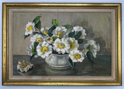 Alice Avery (1868-1957) Oil Painting On Board - Still Life Flowers In Vase0