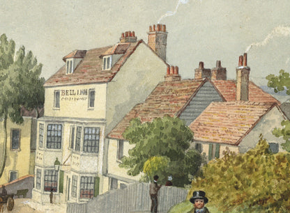 William Hubbard (1804-1870) Watercolour Painting - Crayford Hill Kent