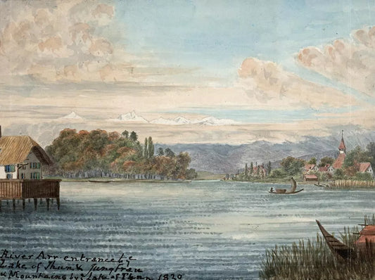 Elizabeth Campbell (1783-1861) Watercolour Painting - Lake of Thun, Jungfrau, Switzerland 1820