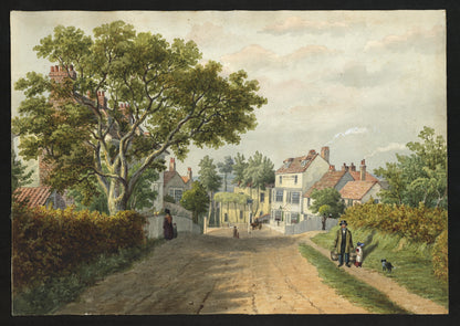William Hubbard (1804-1870) Watercolour Painting - Crayford Hill Kent