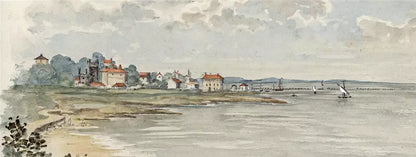 Sir James Lillyman Caldwell (1770-1863) - Watercolour Painting - Coast At Ryde, Isle of Wight c1843