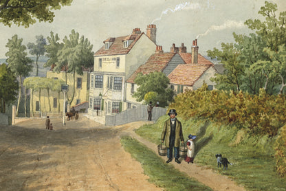 William Hubbard (1804-1870) Watercolour Painting - Crayford Hill Kent