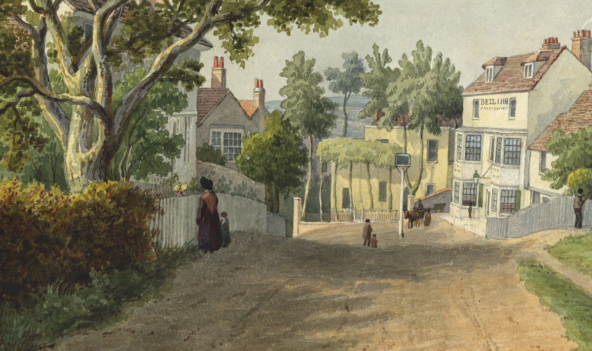 William Hubbard (1804-1870) Watercolour Painting - Crayford Hill Kent