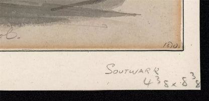 After Daniel Lysons - Watercolour Painting Environs Of London - Southwark 1810