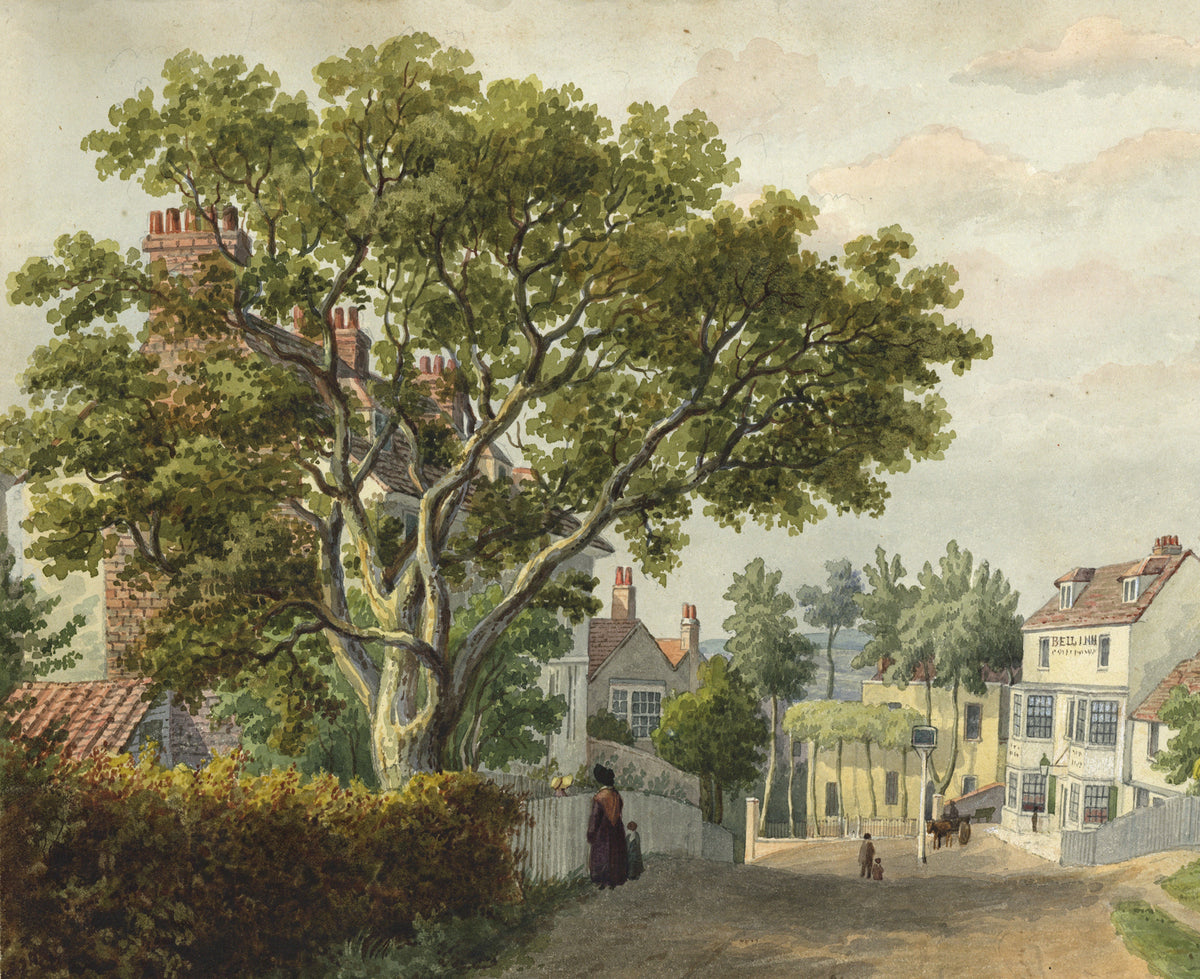 William Hubbard (1804-1870) Watercolour Painting - Crayford Hill Kent