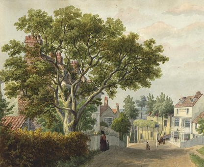 William Hubbard (1804-1870) Watercolour Painting - Crayford Hill Kent