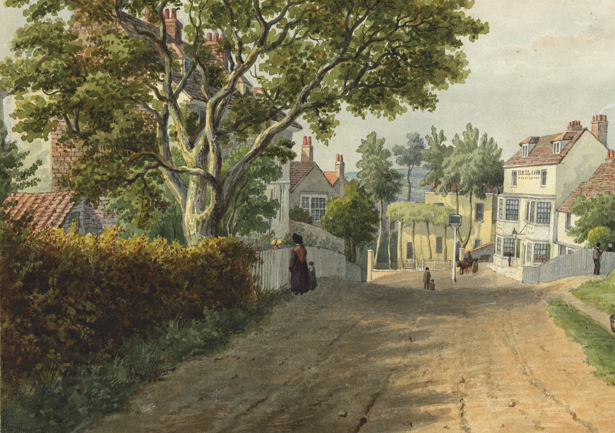 William Hubbard (1804-1870) Watercolour Painting - Crayford Hill Kent