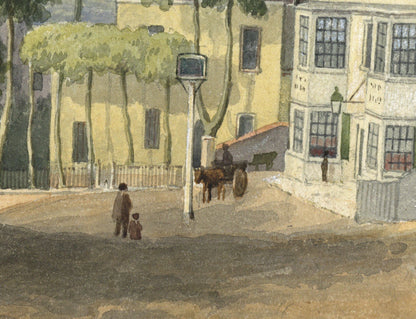 William Hubbard (1804-1870) Watercolour Painting - Crayford Hill Kent
