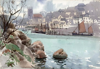Arthur Royce Bradbury (1892-1977) Watercolour Painting - Coastal Landscape