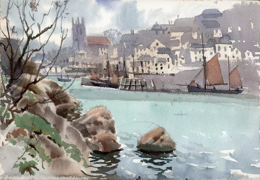 Arthur Royce Bradbury (1892-1977) Watercolour Painting - Coastal Landscape