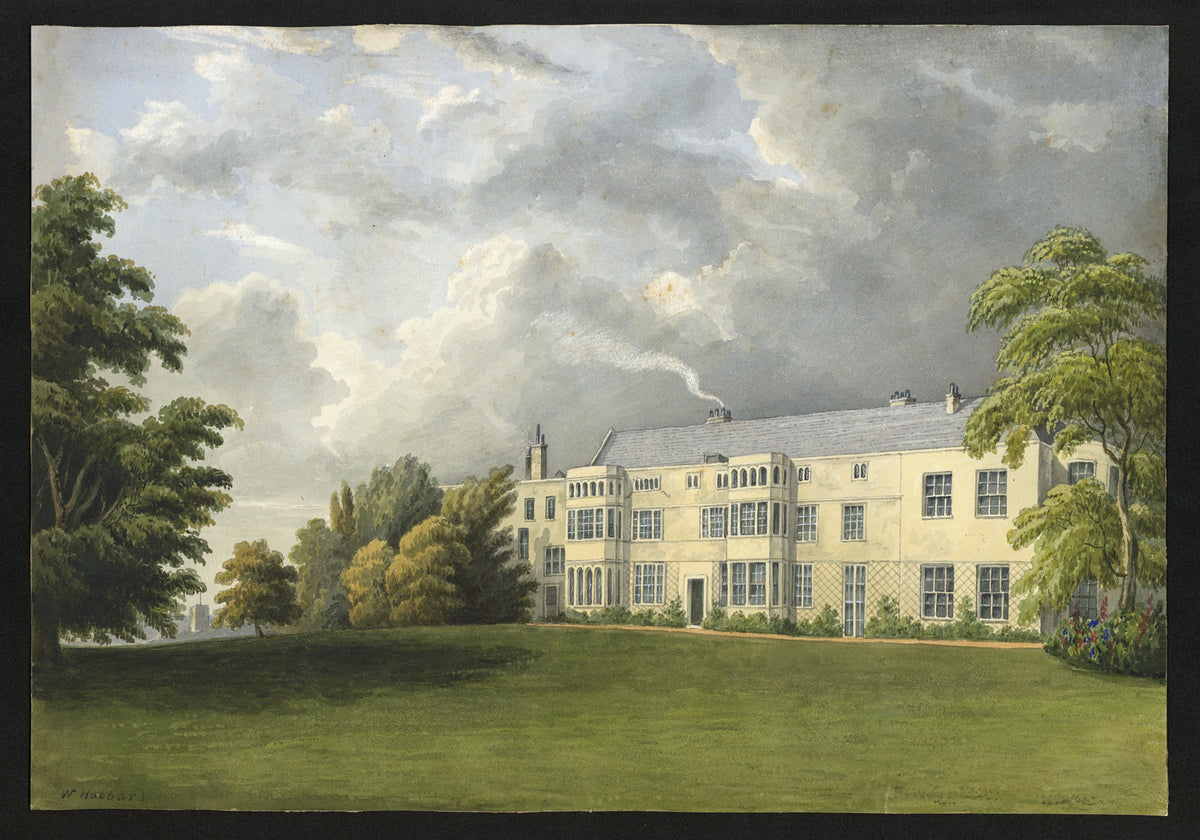 William Hubbard (1804-1870) Watercolour Painting - May Place Crayford Kent