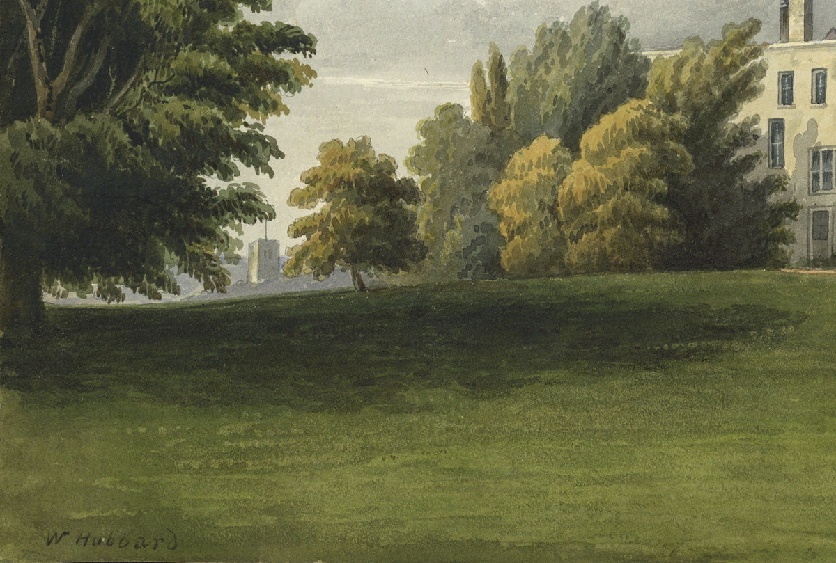 William Hubbard (1804-1870) Watercolour Painting - May Place Crayford Kent