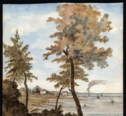 Sir James Lillyman Caldwell (1770-1863) - Watercolour Painting - Ryde, Isle of Wight - c1843