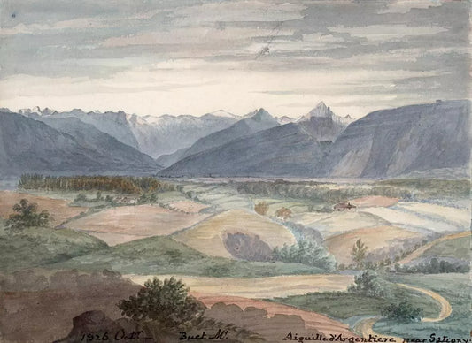 Elizabeth Campbell (1783-1861) Watercolour Painting Nr. Satigny Switzerland 1826