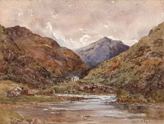 Kirkevold Tonsberg Norway 1889 - Watercolour Painting - 19th Century