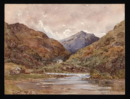Kirkevold Tonsberg Norway 1889 - Watercolour Painting - 19th Century