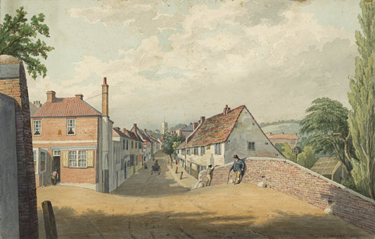 William Hubbard (1804-1870) Watercolour Painting - Crayford Street Kent