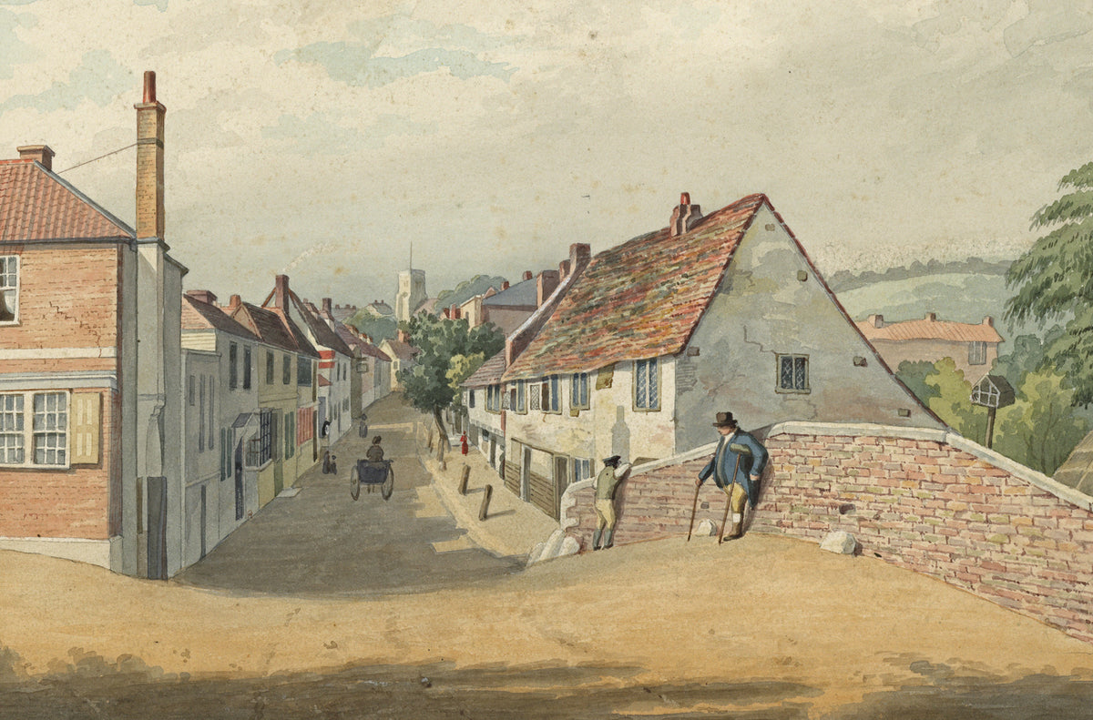 William Hubbard (1804-1870) Watercolour Painting - Crayford Street Kent