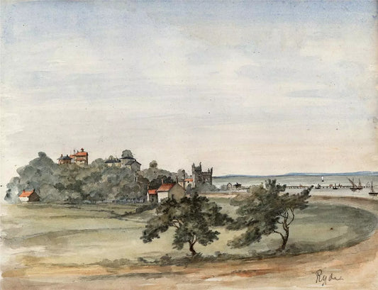 Sir James Lillyman Caldwell (1770-1863) - Watercolour Painting - Ryde, Isle of Wight c1843