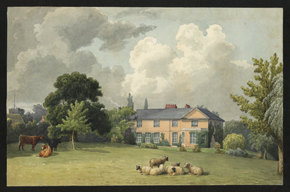 William Hubbard (1804-1870) Watercolour Painting - The Rectory Crayford Kent