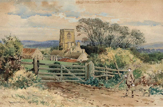 Arthur Charles Fare (1876-1958) Watercolour Painting - Woodspring Priory Somerset