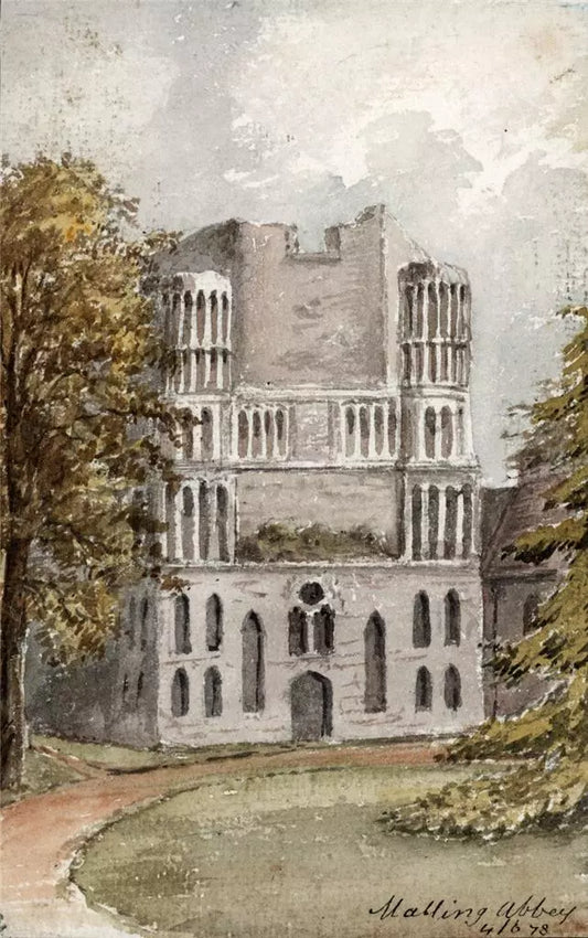 Malling Abbey Kent 1878 - Watercolour Painting - Algerina Peckover (1841-1927)
