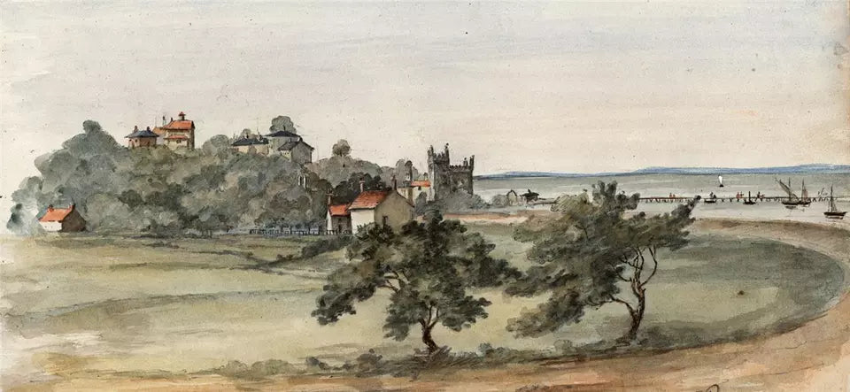 Sir James Lillyman Caldwell (1770-1863) - Watercolour Painting - Ryde, Isle of Wight c1843