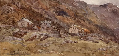 Borgund Norway 1889 - Antique Watercolour Painting - 19th Century