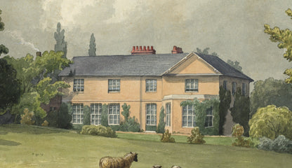 William Hubbard (1804-1870) Watercolour Painting - The Rectory Crayford Kent