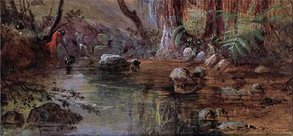 Tropical Forest - Fern Trees - Watercolour Painting - J F Bland - 19th Century