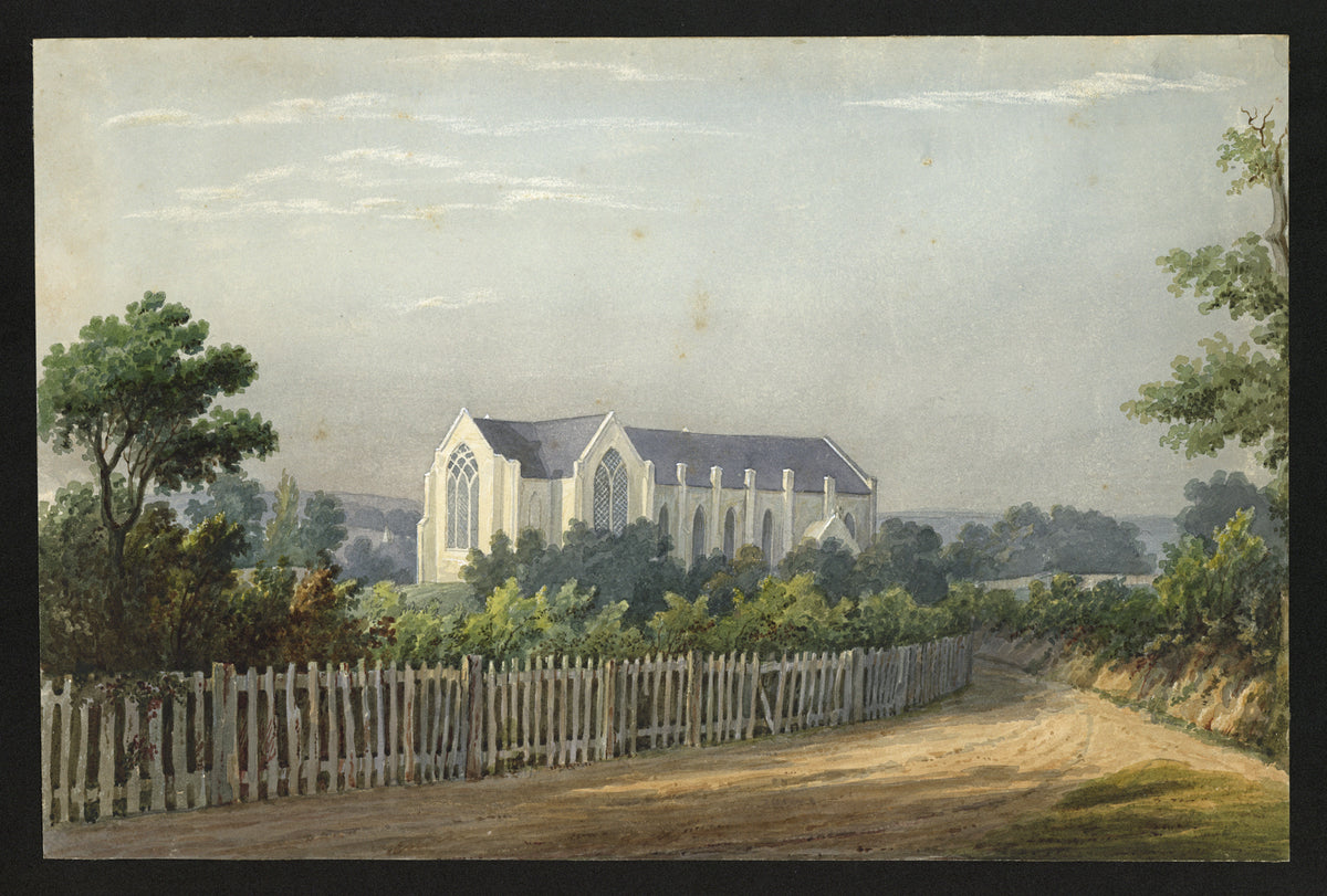 William Hubbard (1804-1870) - Watercolour Painting - St Mary of the Crays Crayford Kent