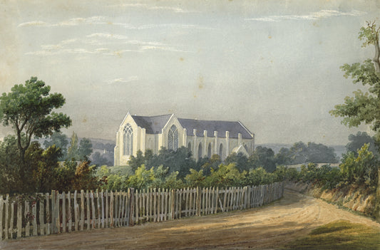 William Hubbard (1804-1870) - Watercolour Painting - St Mary of the Crays Crayford Kent