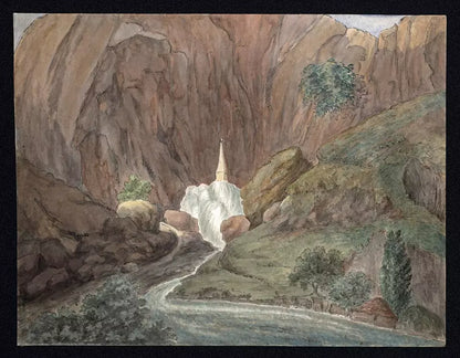 Elizabeth Campbell (1783-1861) Watercolour Painting - Sorgue River Vaucluse France