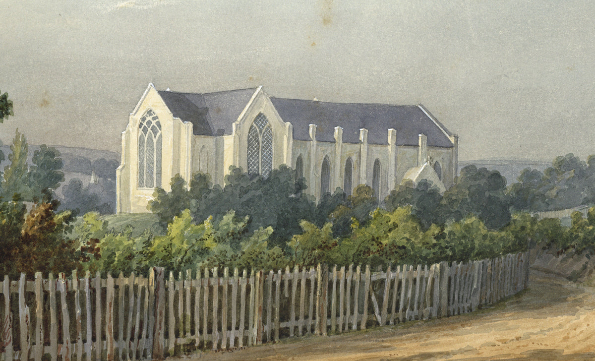 William Hubbard (1804-1870) - Watercolour Painting - St Mary of the Crays Crayford Kent